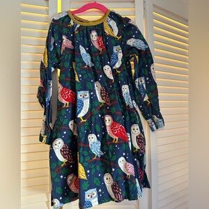 Mini Boden owl dress EUC